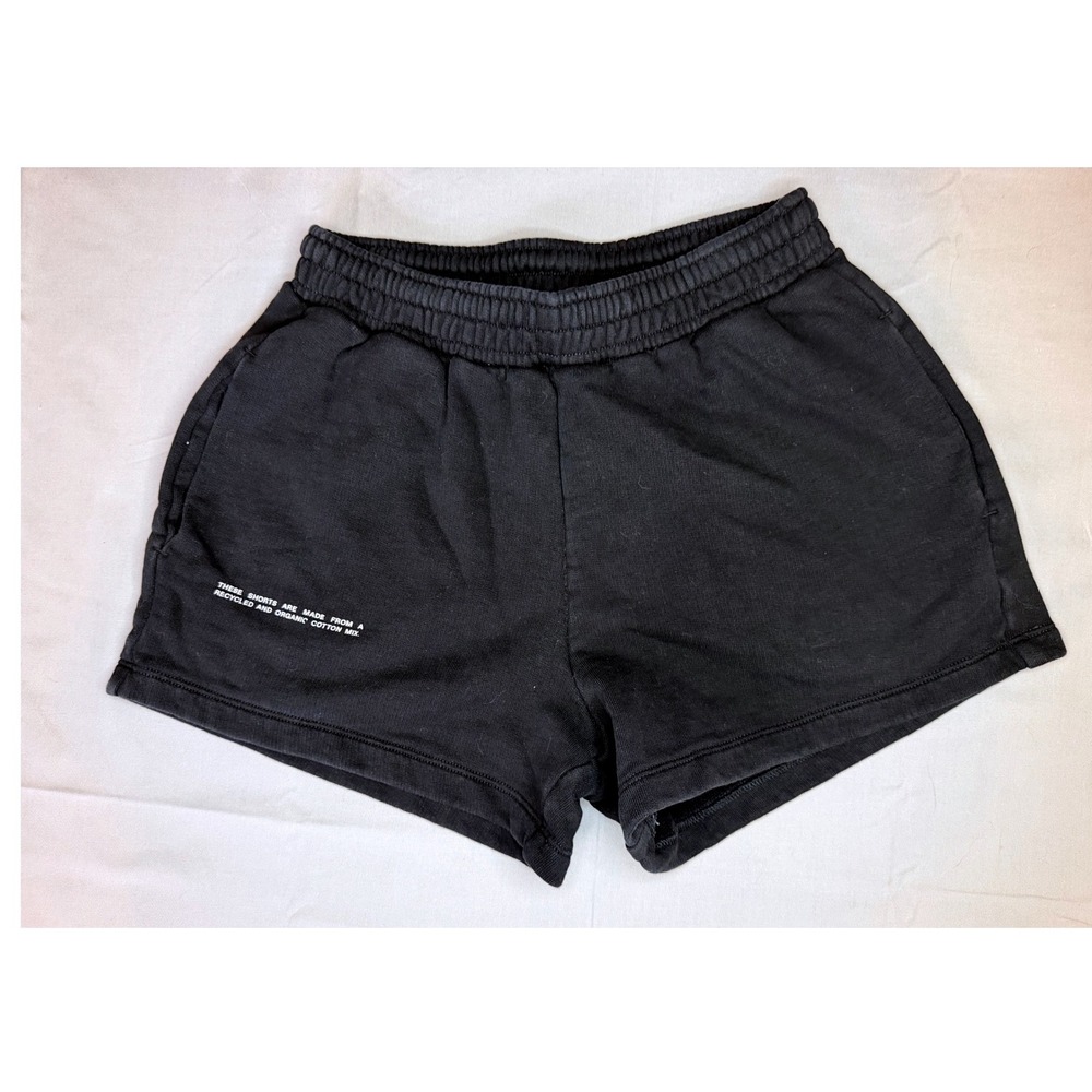 Pangaia Sweat Shorts Womens XS Black Recycled Organic Cotton Loungewear Sporty